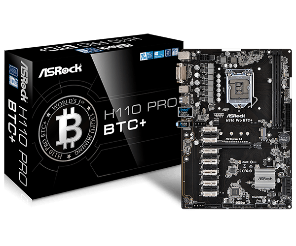 مادربرد ماینینگ ازراک h110 pro btc+ قیمت و مشخصات