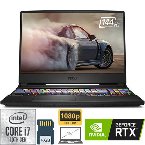 لپ تاپ -16-512-rtx 2070 8g msi gl65 i7