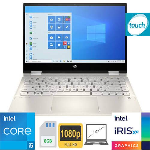 hp پاویلیون x360 14 لپ تاپ 1135g7-8-256 نسل 11