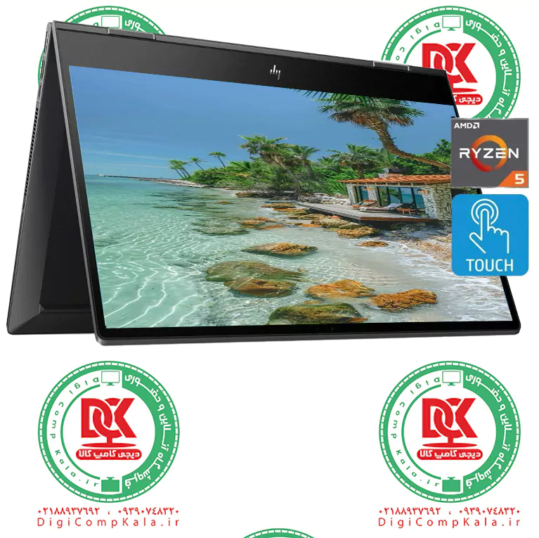 لپ تاپ 15.6 اینچ لمسی اچ پی 360 درجه HP ENVY X360 15 X360 2022 AMD Ryzen 5 5625u FullHD IPS پردازنده AMD سری 5000 با