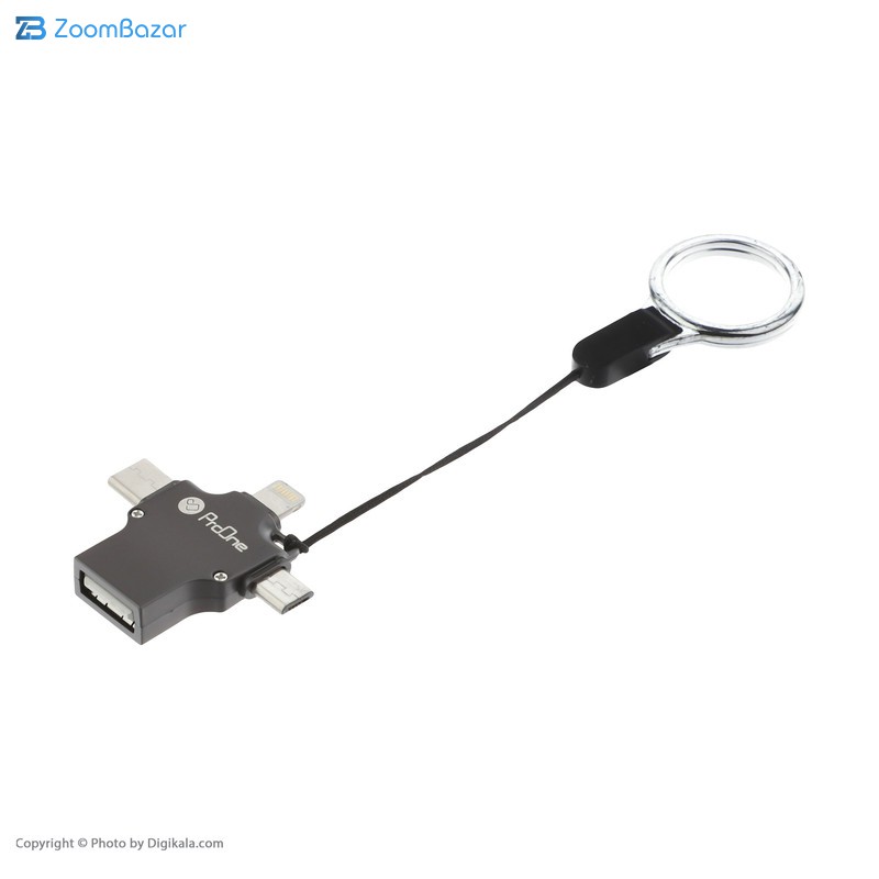 مبدل USB2 به USB-C / micro USB / لایتنینگ پرووان مدل PCO04 — تصویر ۶