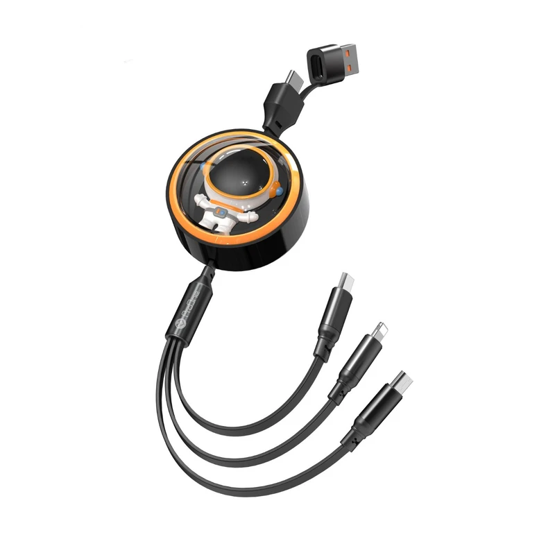 کابل تبدیل USB به USB-C / microUSB / لایتنینگ پرووان مدل PCC128R طول 1.2 متر — تصویر ۲