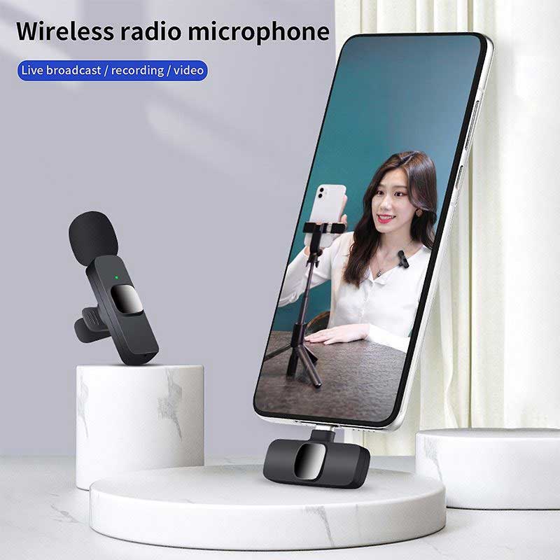 میکروفون یقه ای بیسیم K9 دو کاربره — تصویر ۳