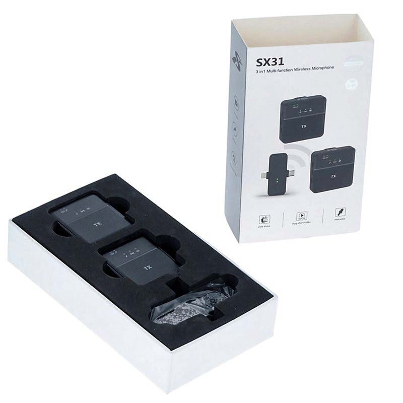 میکروفون یقه ای بیسیم TX مدل SX31 (دو کاربره) — تصویر ۳