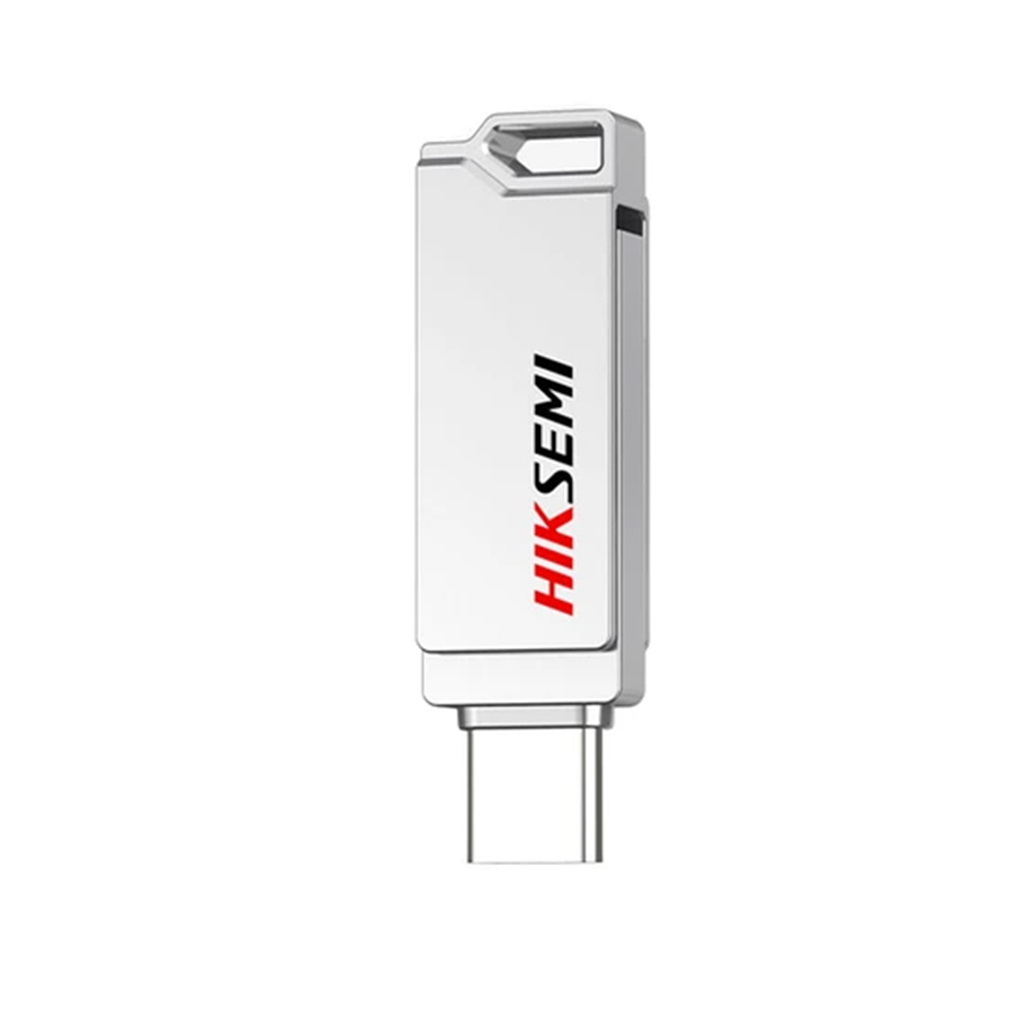 فلش مموری 64 گیگابایتی هایکسمی مدل HIKSEMI E327C SYNC 64G USB3.2 رنگ نقره ای — تصویر ۳