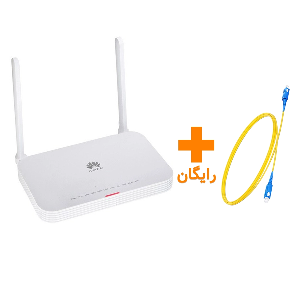مودم فیبر نوری هوآوی مدل HUAWEI EG8145X6 استوک رنگ سفید به همراه کابل فیبر رایگان