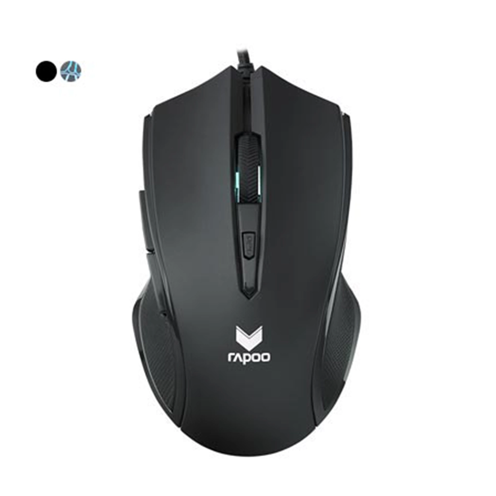 موس گیمینگ رپو مدل RAPOO V20S رنگ مشکی به همراه پد موس رایگان — تصویر ۵