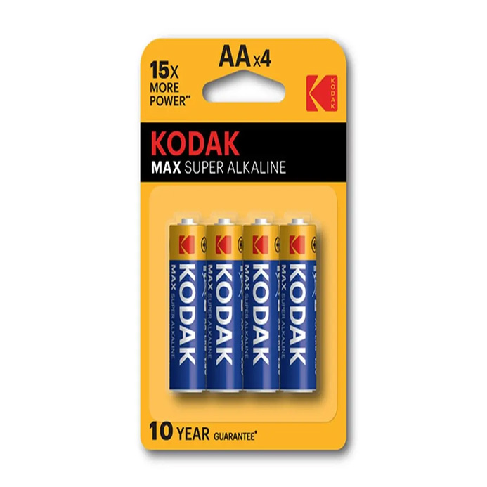 باتری قلمی آلکالاین کداک مدل Kodak Max Super Alkaline پک 4 عددی - شرکت بصیر رایانه نقش جهان