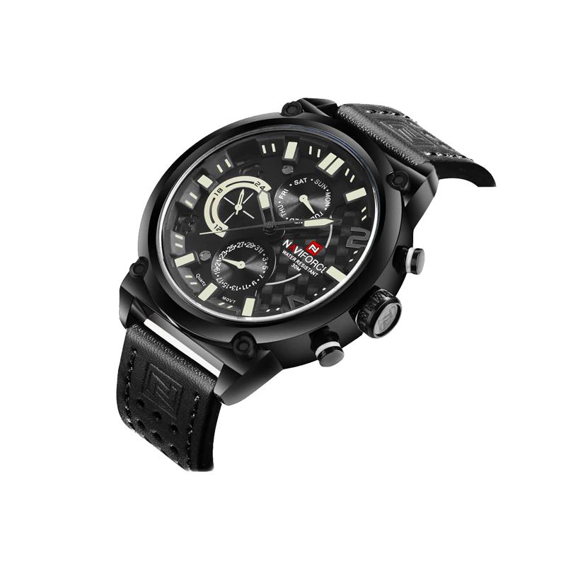 ساعت مچی مردانه نیوی فورس کادویی مدل NAVIFORCE NF9068sL B/W/B