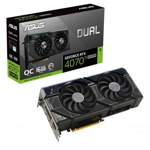 کارت گرافیک ایسوس Dual GeForce RTX 4070 Ti SUPER OC Edition GDDR6X حافظه 16 گیگابایت