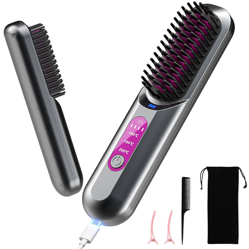 برس حرارتی صاف کننده مو شارژی مدل LM-683 — تصویر ۵