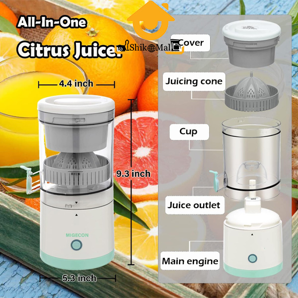 آب مرکبات گیری شارژی اتوماتیک Citrus Juicer — تصویر ۴