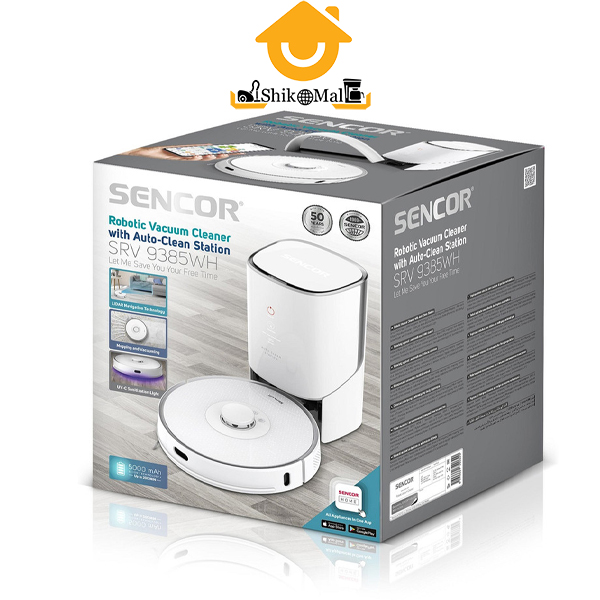 جارو برقی رباتیک هوشمند سنکور مدل SRV-9385WH — تصویر ۸