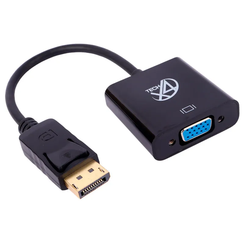 کابل تبدیل Display TO VGA ایکس فورتک (X4TECH) مشکی
