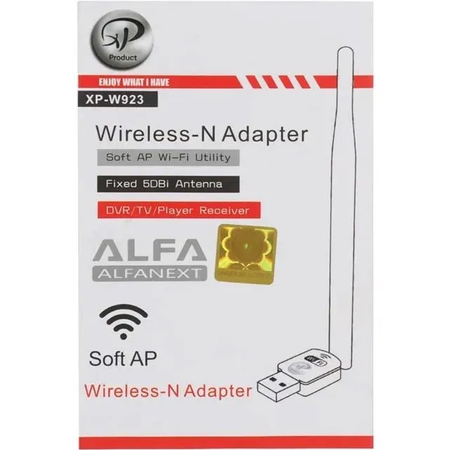 دانگل شبکه وای فای (Wi-Fi) آنتن دار آلفا ایکس پی (XP) مدل XP-W923S