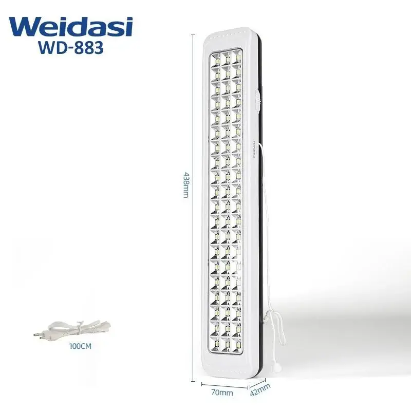 چراغ اضطراری LED مدل WEIDASI WD-883 — تصویر ۳