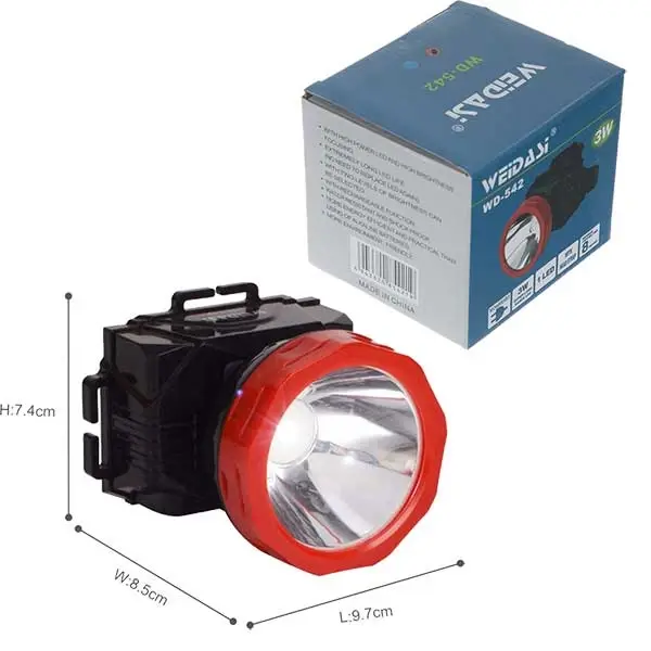 چراغ پیشانی ویداسی مدل WD-542 3W — تصویر ۳