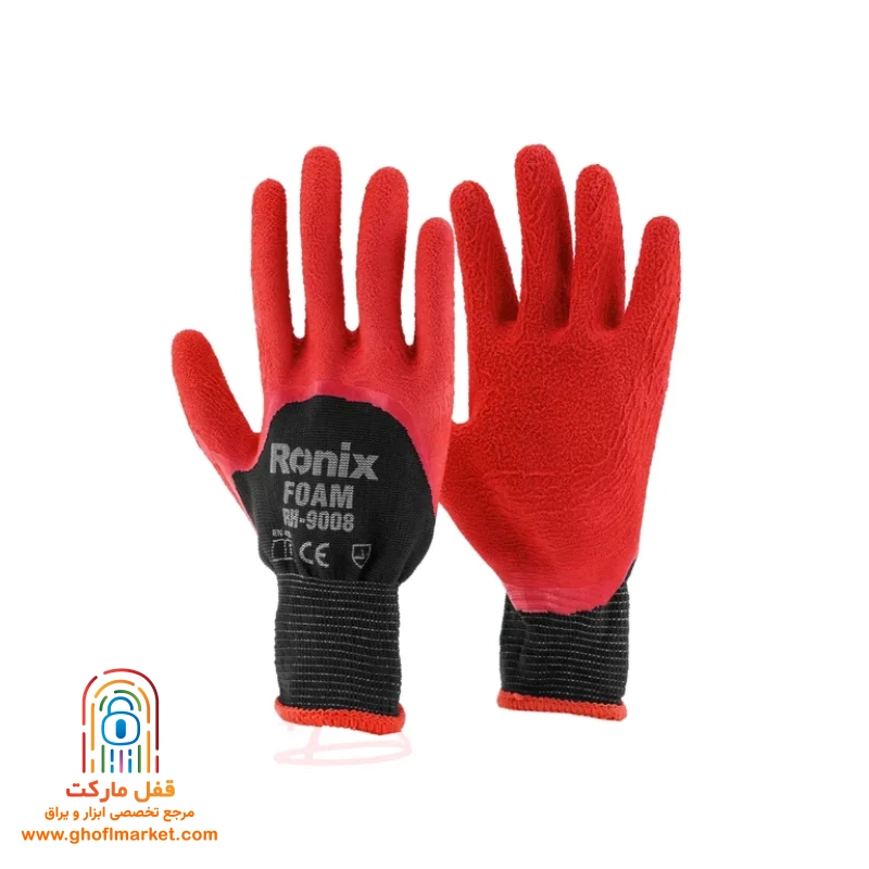 دستکش ایمنی لاتکس رونیکس مدل RH-9008 — تصویر ۲