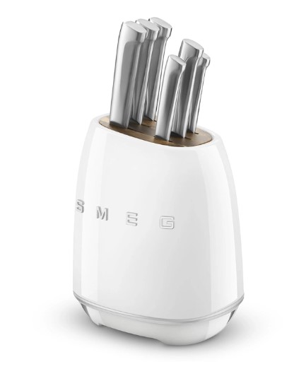 سرویس چاقو 7 پارچه اسمگ مدل SMEG KBSF01WH رنگ سفید — تصویر ۲