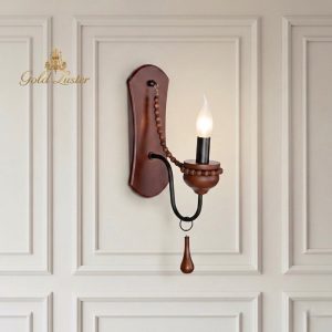 دیوارکوب روستیک مدل چوب راش فندوقی
