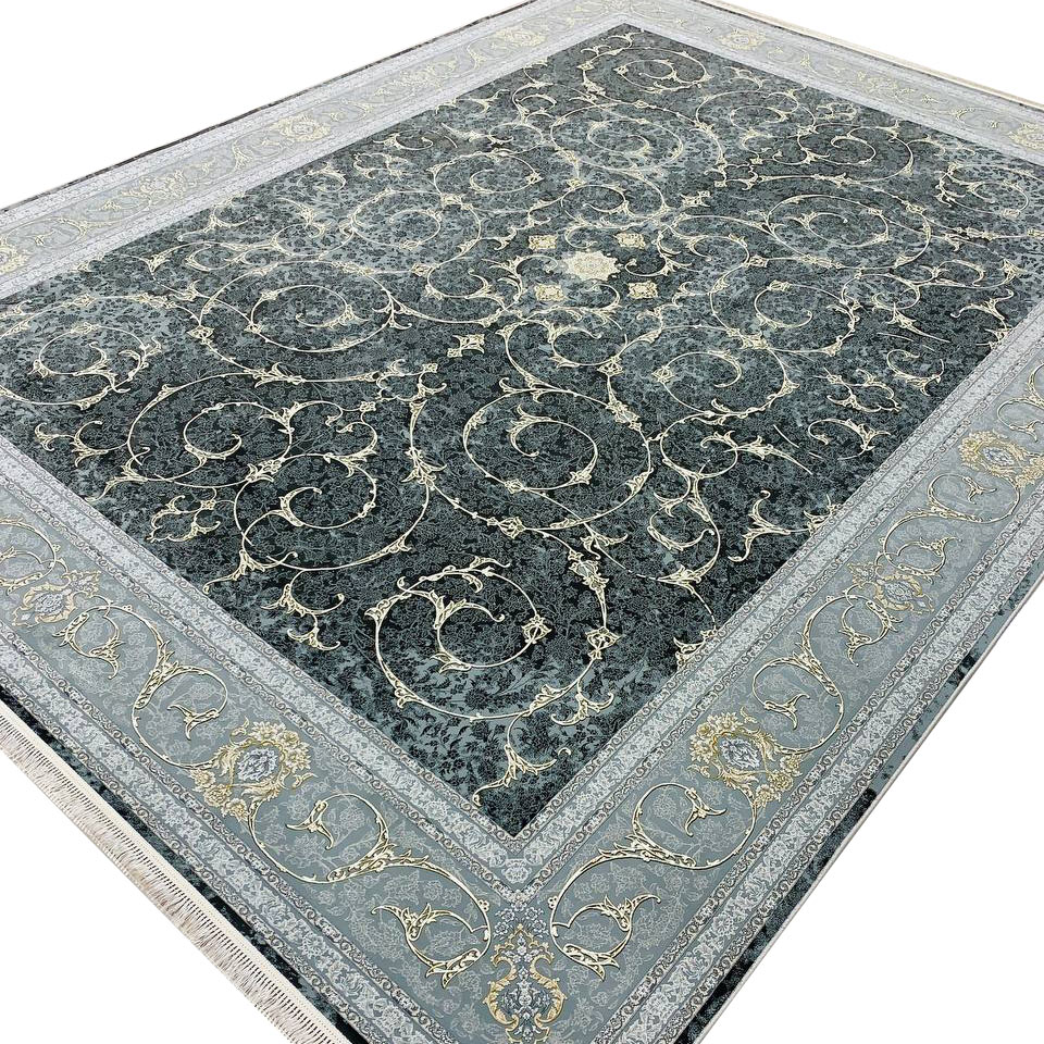 فرش افشان طرح اسلیمی 1500 شانه تراکم 4500 کد 95F3105503