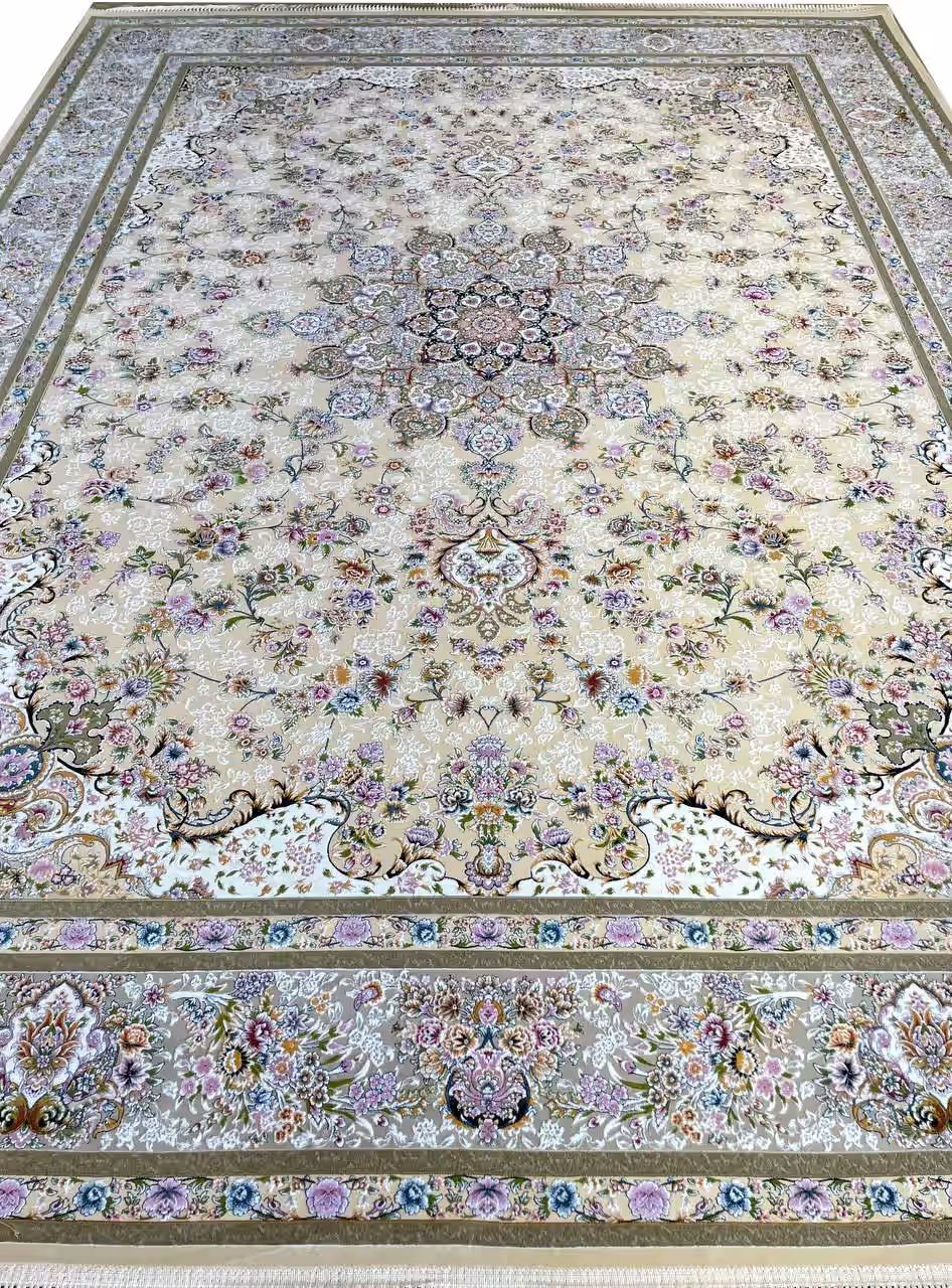 فرش طرح درسا 1200 شانه گل برجسته کد 1830 — تصویر ۳