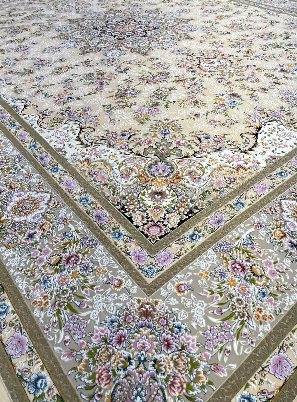 فرش طرح درسا 1200 شانه گل برجسته کد 1830 — تصویر ۴