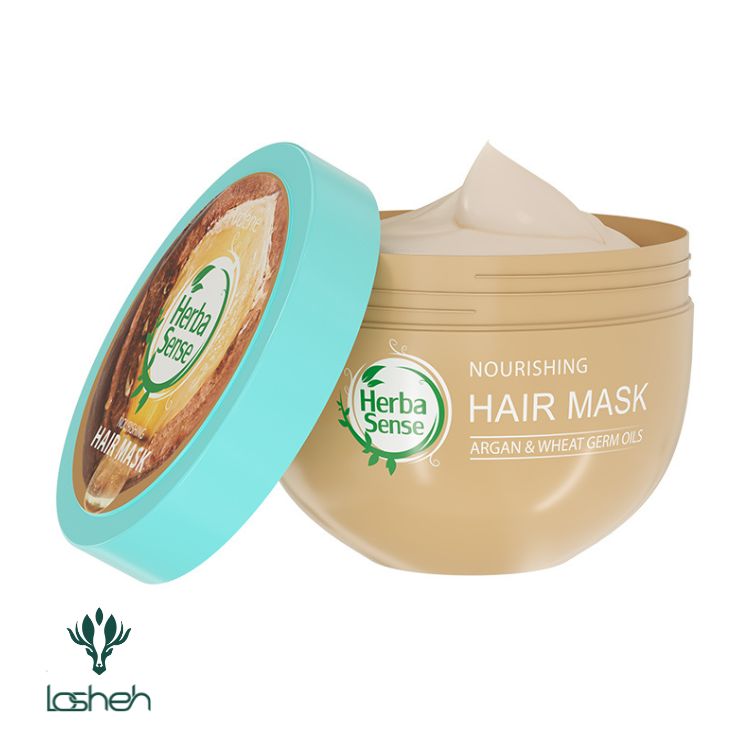 ماسک مو کراتینه روغن آرگان و جوانه گندم آردن هرباسنس مناسب موهای آسیب‌دیده