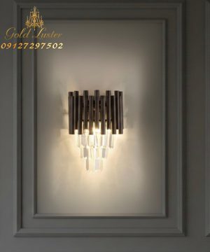 دیوارکوب کاردی لوله نامنظم مشکی