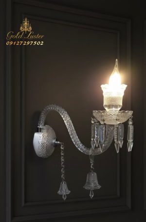 ديواركوب كريستالي باكارات طرح فرانسه تک شاخه سفید