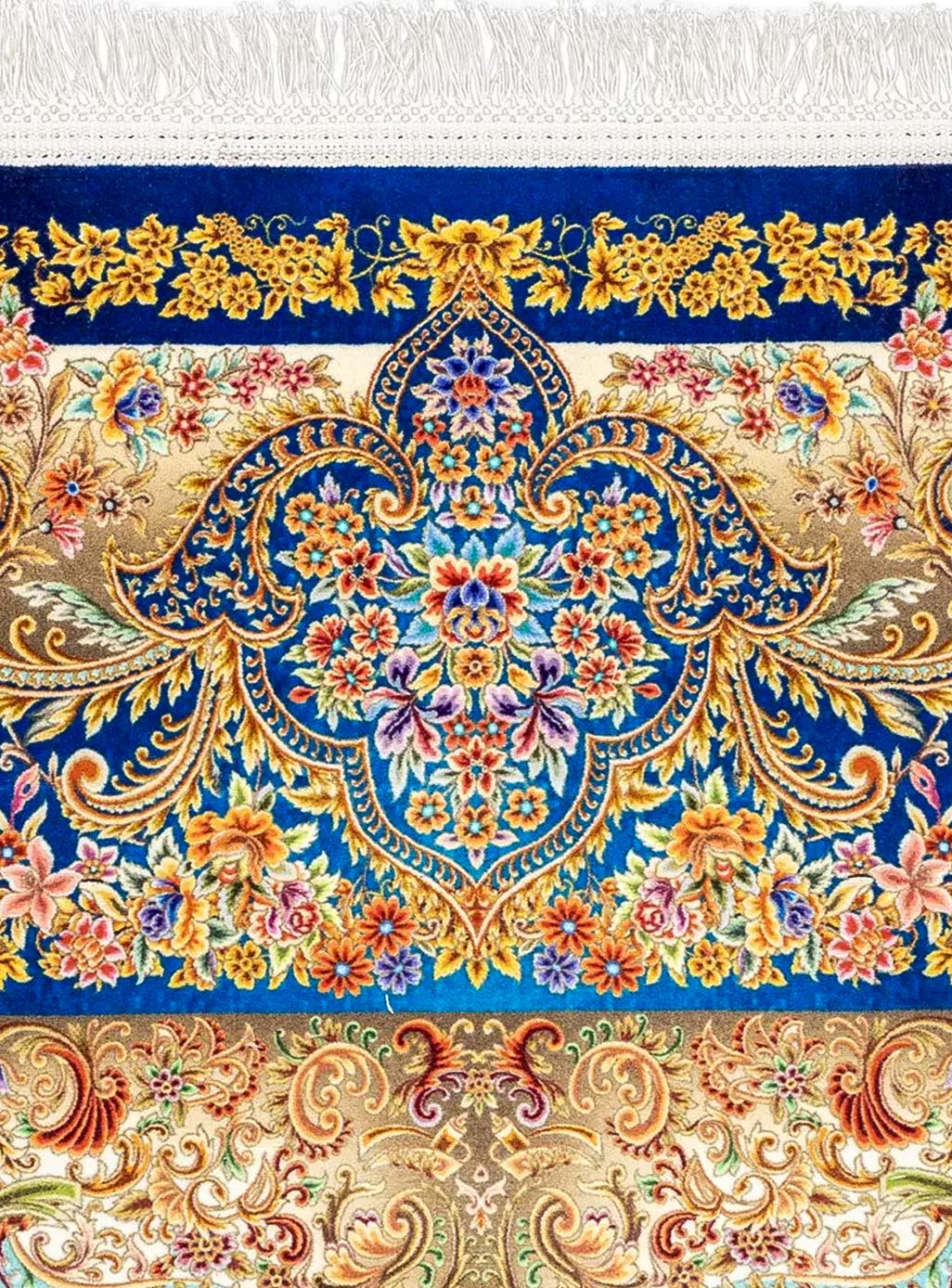 فرش تندیس طرح گلدانی سرمه ای 1500 شانه کد 2000006146 — تصویر ۵
