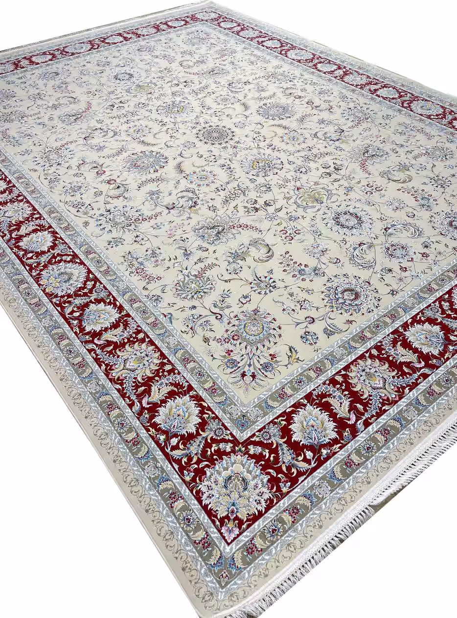 فرش افشان طرح رزالین 1500 شانه تراکم 4500 کد 1609