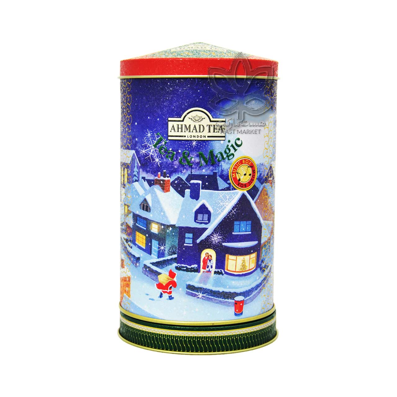 چای سیاه عطری قوطی فلزی ۸۰ گرم موزیکال چرخان احمد – ahmad tea