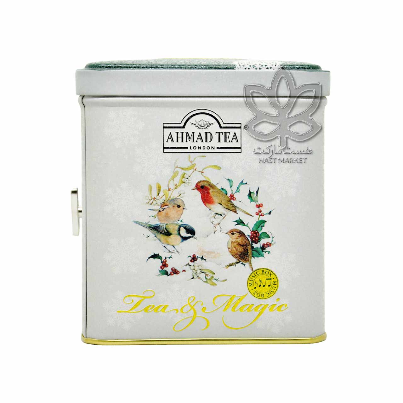 چای سیاه با بهارنارنج جعبه فلزی موزیکال 80 گرم احمد – ahmad tea