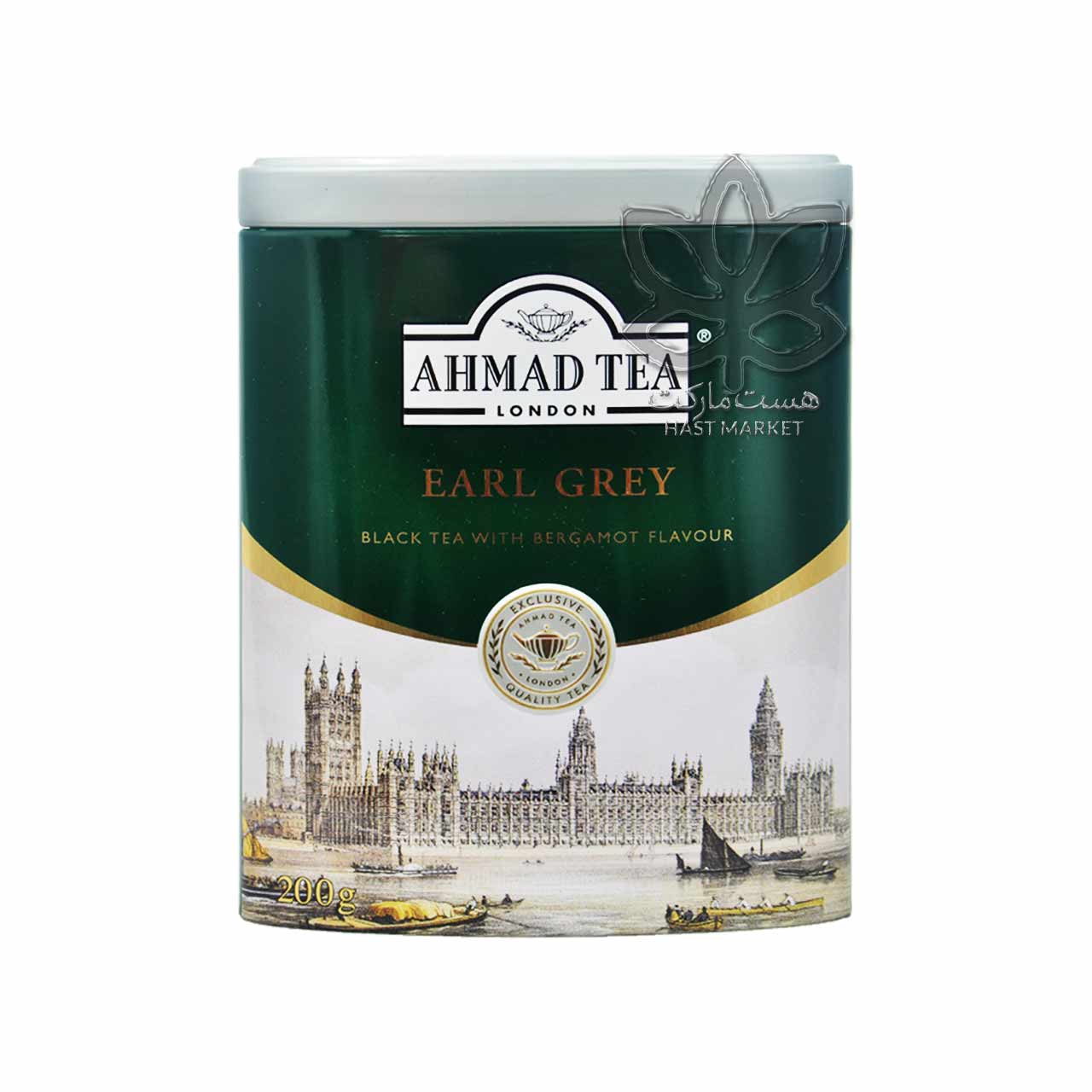 چای سیاه با برگاموت ارل گری ( عطری ) ۲۰۰ گرم جعبه فلزی احمد – ahmad tea