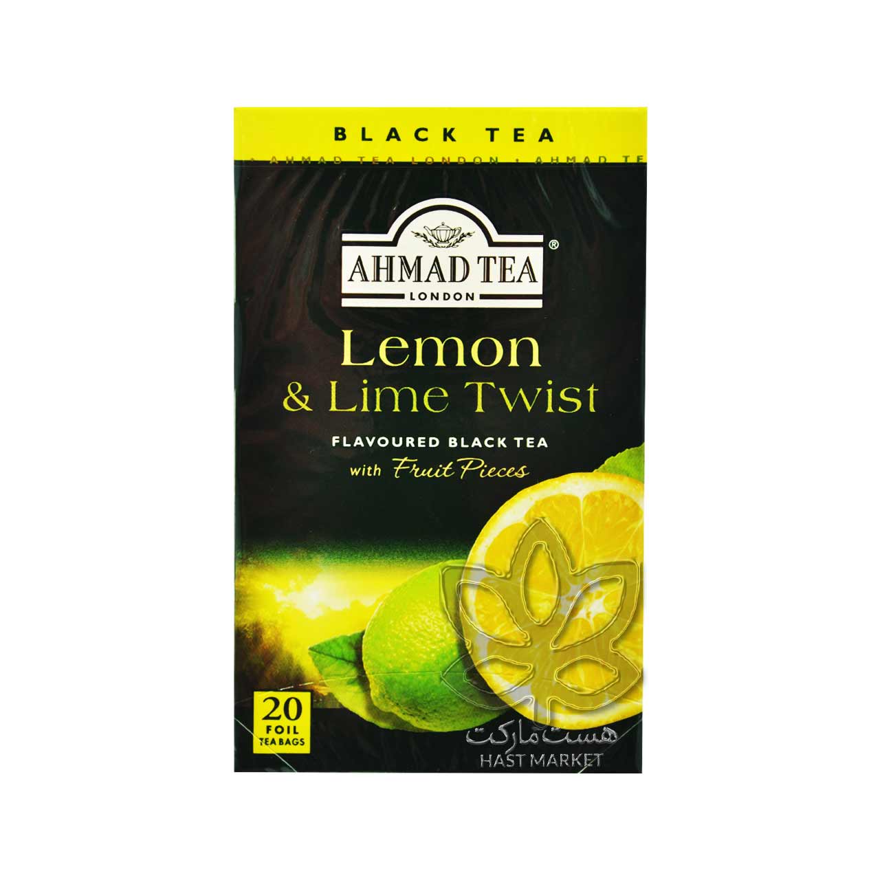 چای سیاه کیسه ای با طعم لیمو ۲۰ عدد احمد – ahmad tea