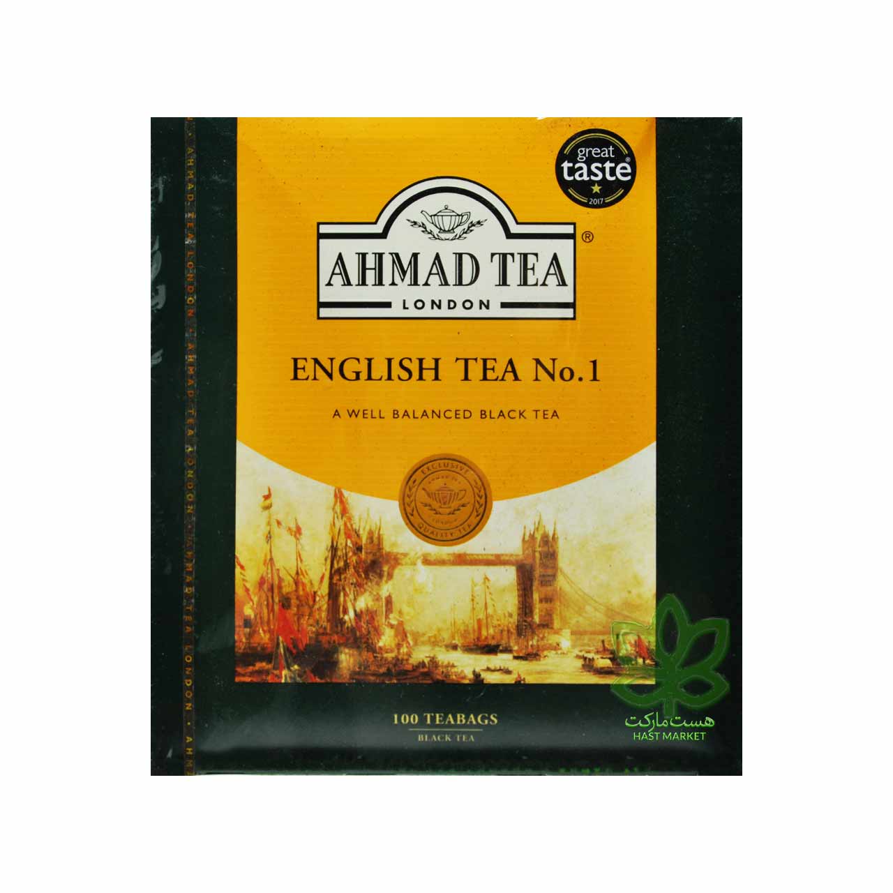 چای سیاه کیسه ای انگلیش درجه یک 100 عدد احمد – ahmad tea