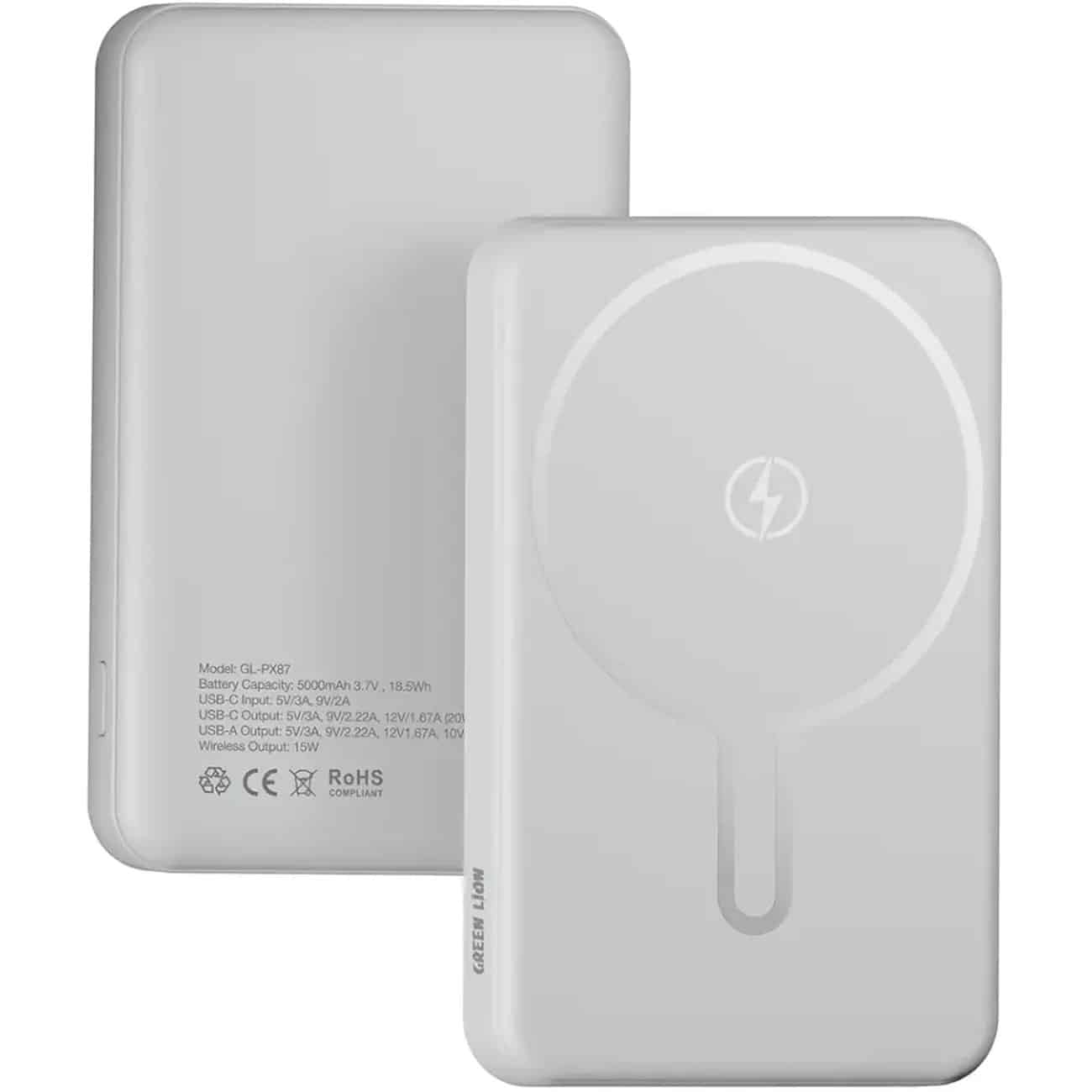 پاور بانک وایرلس گرین لاین مدل GL-PX86 ظرفیت 10000 میلی آمپرساعت — تصویر ۴