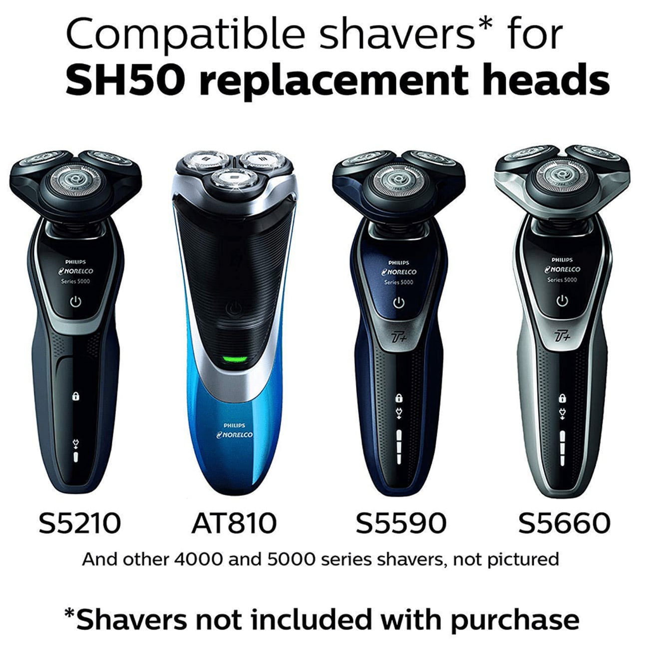 تیغه یدک ریش تراش فیلیپس Philips مدل SH50/51 بسته 3 عددی — تصویر ۵