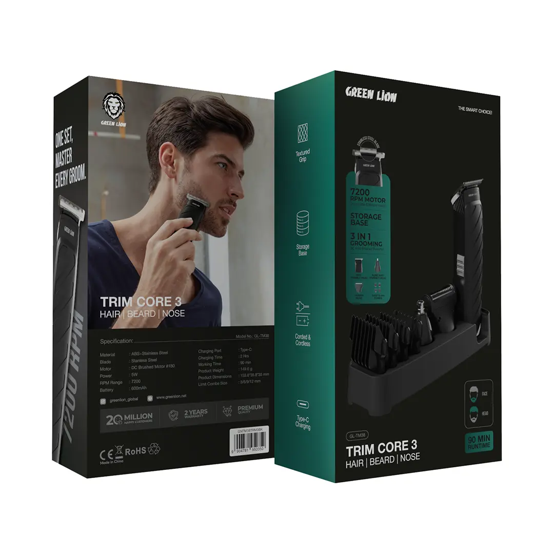 ماشین اصلاح موی سر، ریش و بینی گرین لاین مدل Green Lion Trim Core 3 Hair, Beard &amp; Nose Trimmer — تصویر ۵