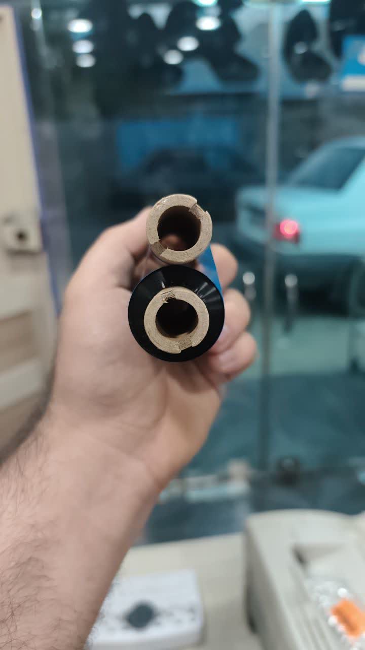 ریبون پرینتر بارکد 60 میل 75 متر PERMIUM WAX — تصویر ۳