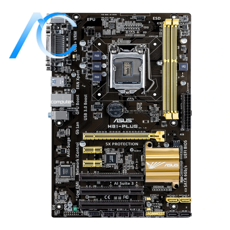 مادربرد دسته دوم ایسوس مدل MAINBOARD USED ASUS H81-PLUS