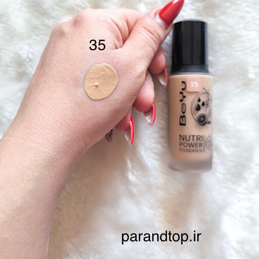کرم پودربیو مدل نوتری پاور 24ساعته شماره 35 BeYu Nutri Power Foundation حجم 30میل