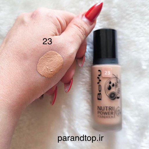 کرم پودربیو مدل نوتری پاور 24ساعته شماره 23 BeYu Nutri Power Foundation حجم 30میل