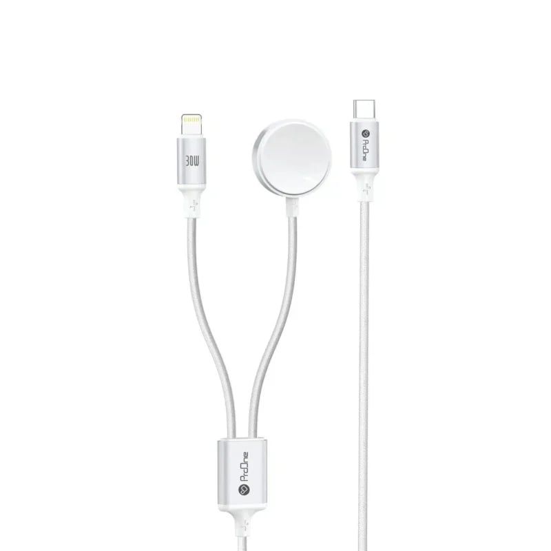 کابل شارژ Type-C به لایتنینگ مغناطیسی ساعت هوشمند پرووان مدل ProONE PWL835 27W