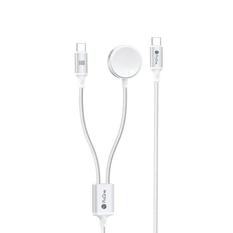 کابل شارژ Type-C به Type-C مغناطیسی ساعت هوشمند پرووان مدل ProOne PWL830 60W
