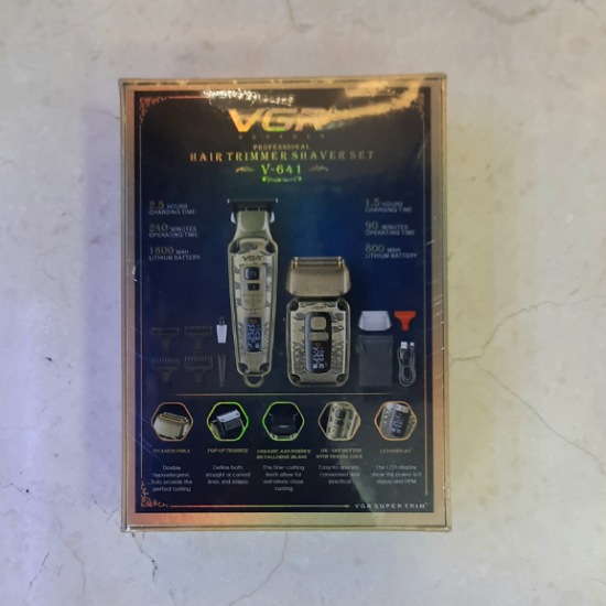 ماشین اصلاح دو قلو (خط زن+شیور) وی جی آر VGR V-641 اورجینال — تصویر ۳