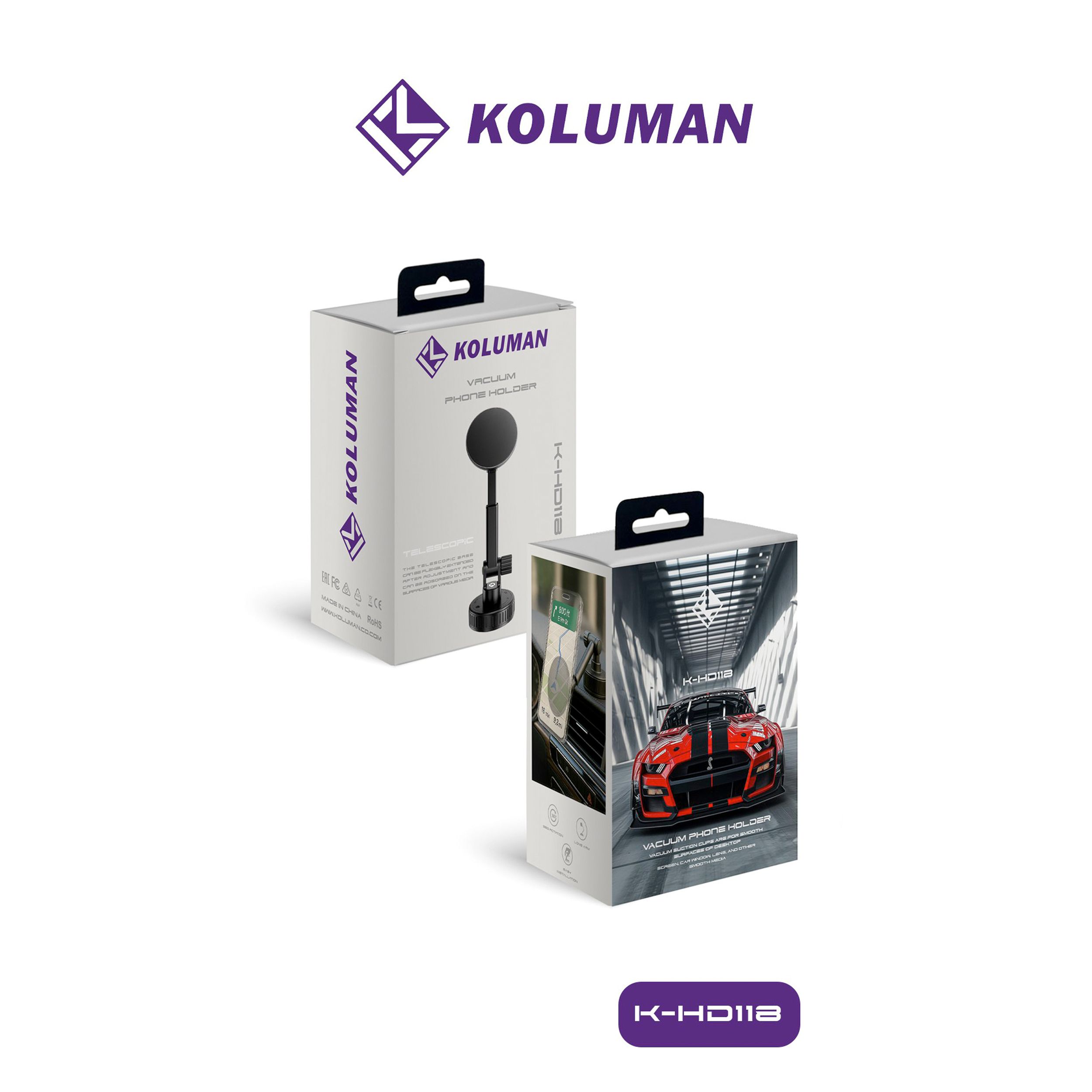 هولدر موبایل مگنتی وکیومی کلومن مدل KOLUMAN K-HD118 — تصویر ۸