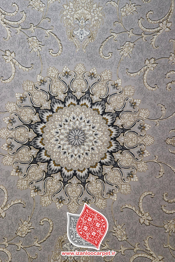 فرش آرا مشهد طرح 25646 نقره ای 700 شانه تراکم 2550 تمام نخ اکریلیک — تصویر ۵