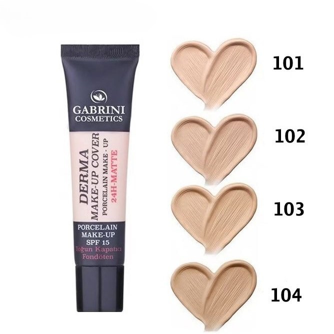 کرم پودر گابرینی Gabrini سری Derma SPF15 شماره 102 — تصویر ۶